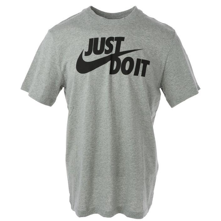 Nike Cotton Just Do It Swoosh T-shirt in Grey Heather/Black (Gray) for Men  - Save 73% | Lyst