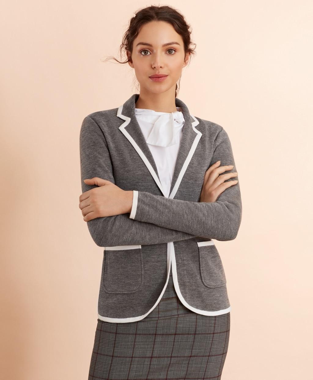 Brooks Brothers Merinowool Knit Rowing Blazer in HeatherGrey (Gray) Lyst