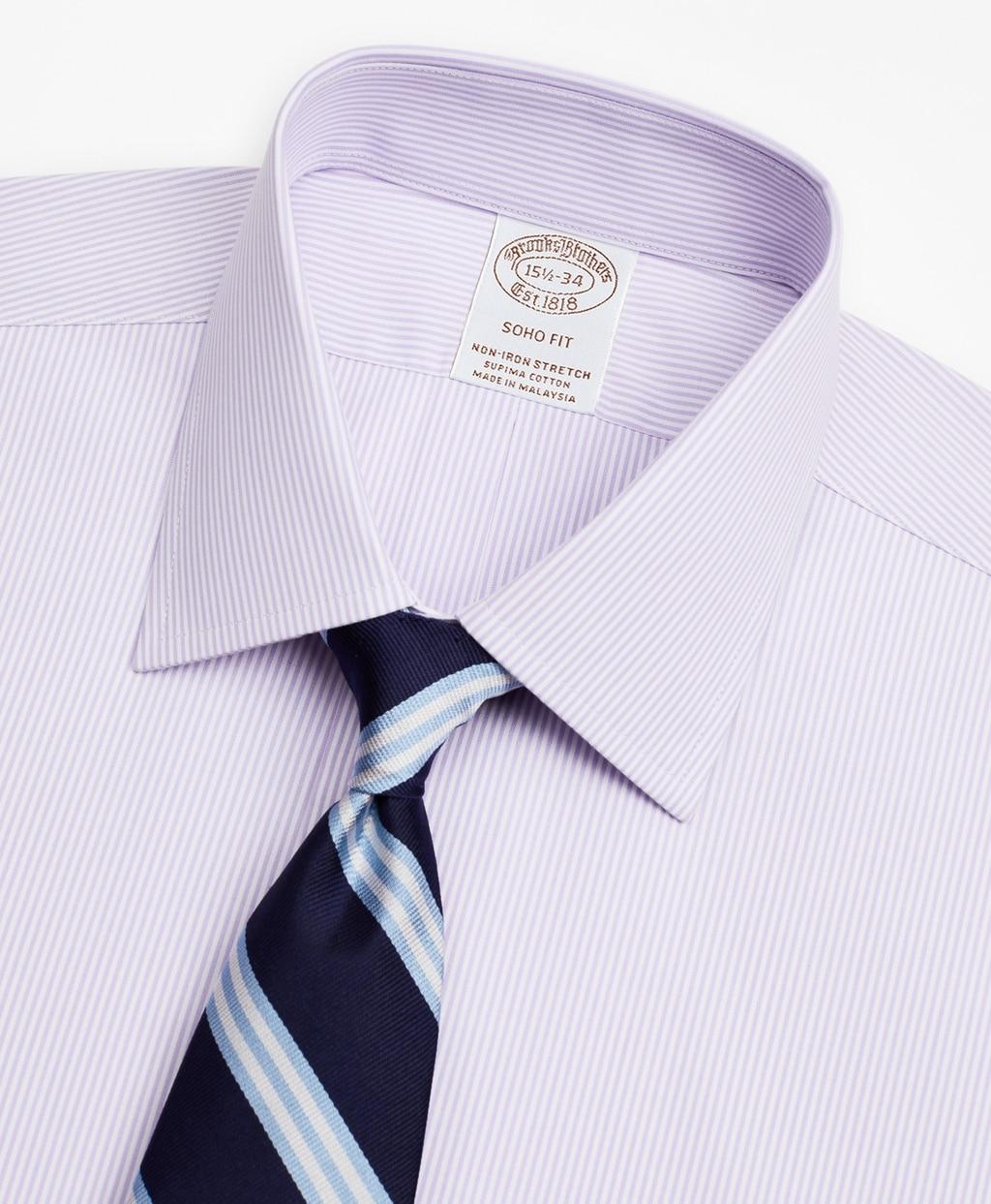 Brooks Brothers Slim Fit Dress Shirts Brooks Brothers Cotton Stretch Soho Extra-slim-fit Dress Shirt for Men