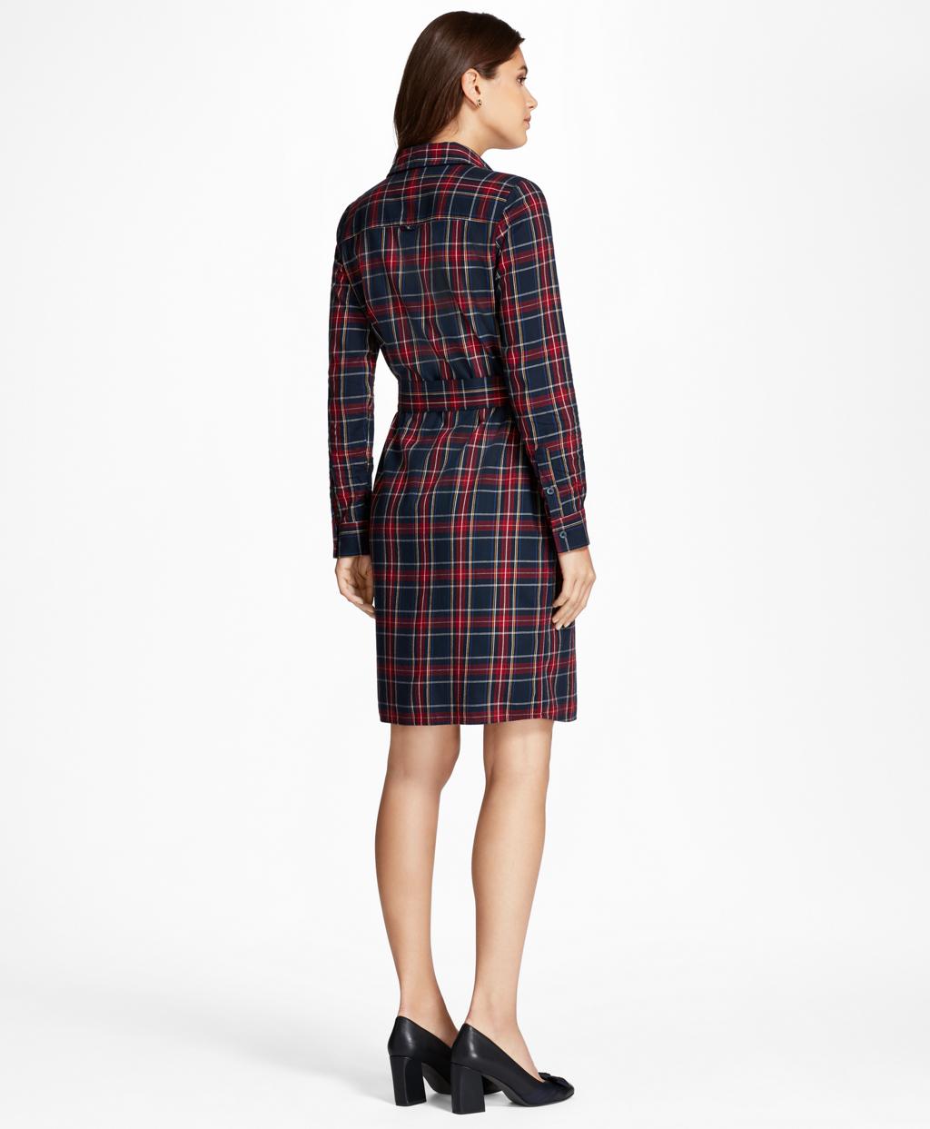 womens tartan shirt dress