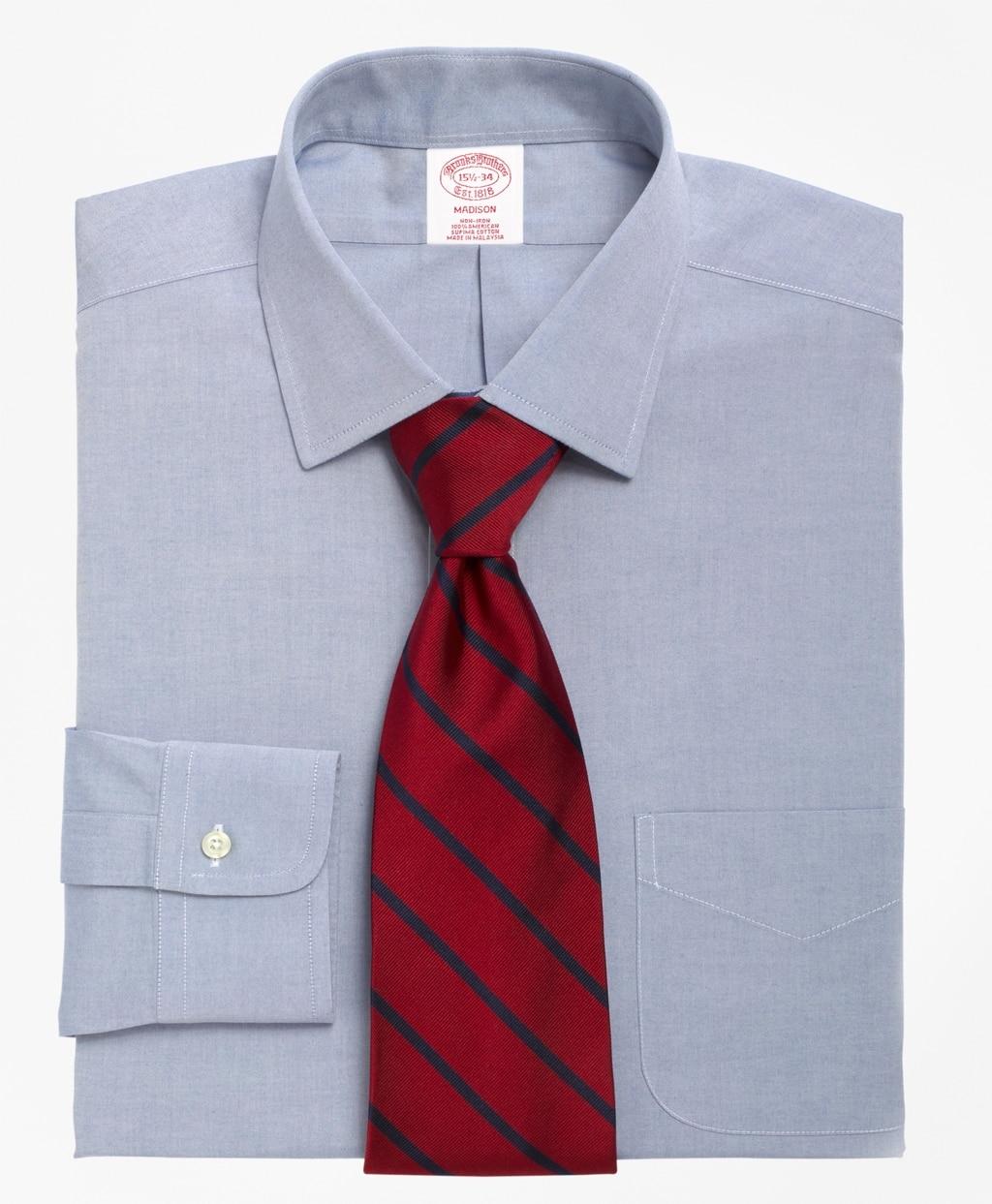 Brooks Brothers Cotton Noniron Madison Fit Spread Collar Dress Shirt