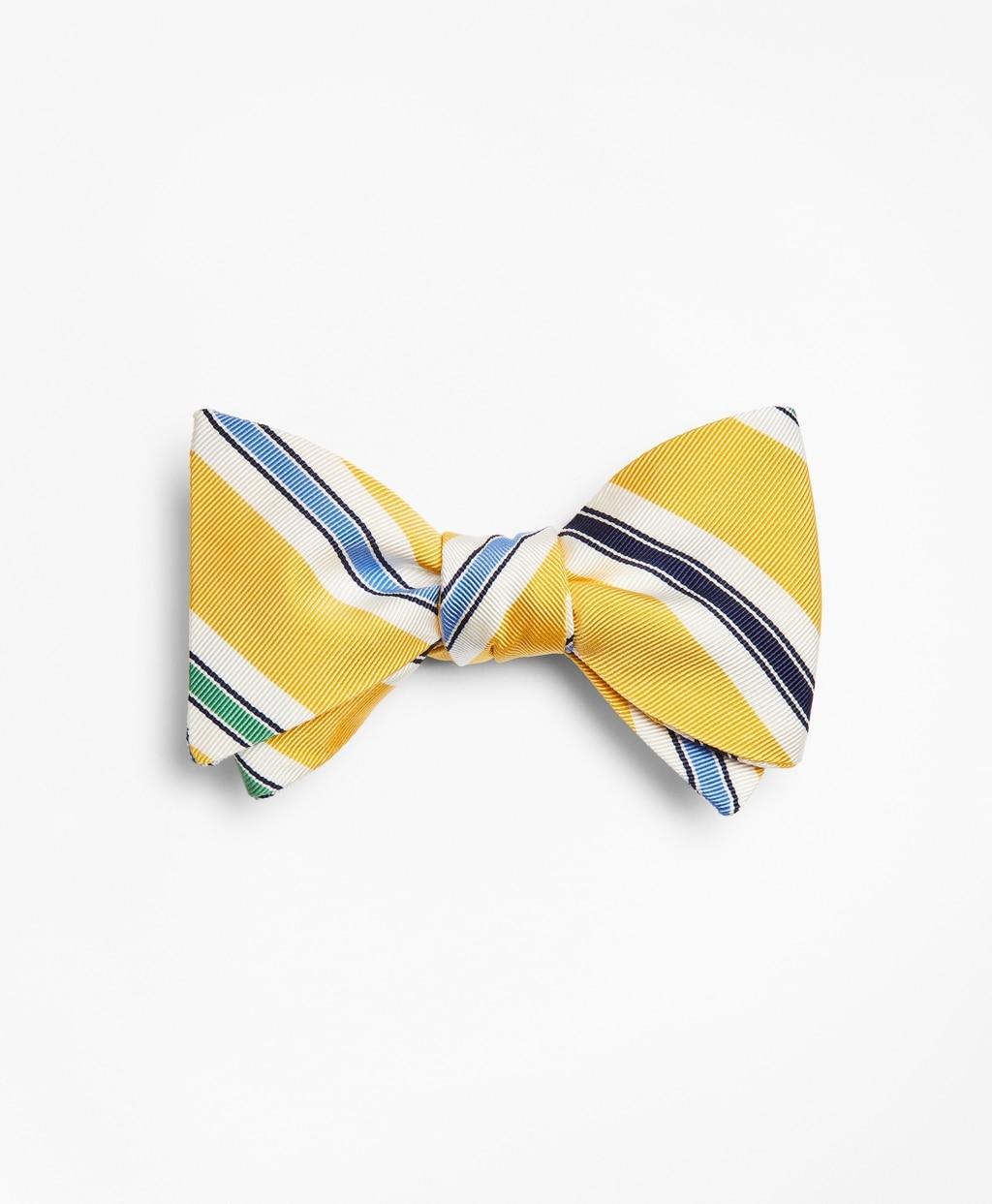Brooks Brothers Silk Mogador Stripe Bow Tie in Yellow for Men Lyst
