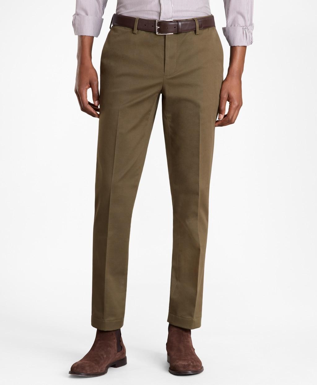 Brooks Brothers Cotton Soho Fit Stretch Advantage Chino Pants in Olive ...