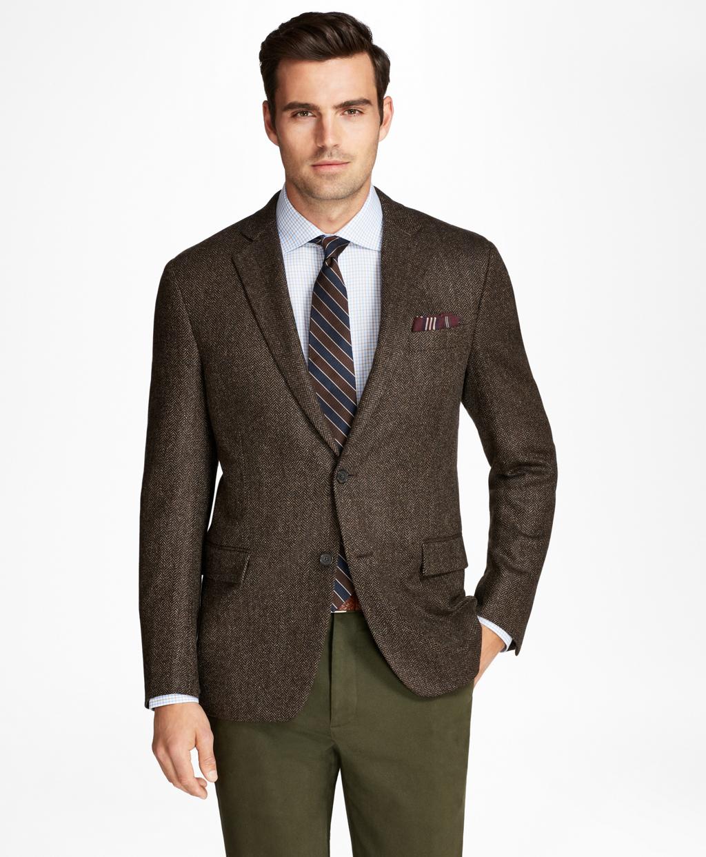 Lyst Brooks Brothers Regent Fit Herringbone Sport Coat in Brown for Men