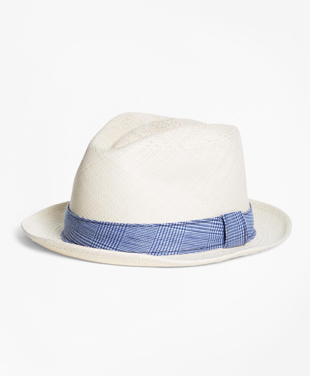 Brooks Brothers Straw Block Hat in NaturalBlue (Blue) for Men Lyst