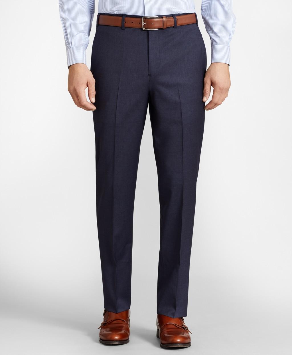 Brooks Brothers Brooksflextm Regent-fit Wool Trousers in Blue for Men ...