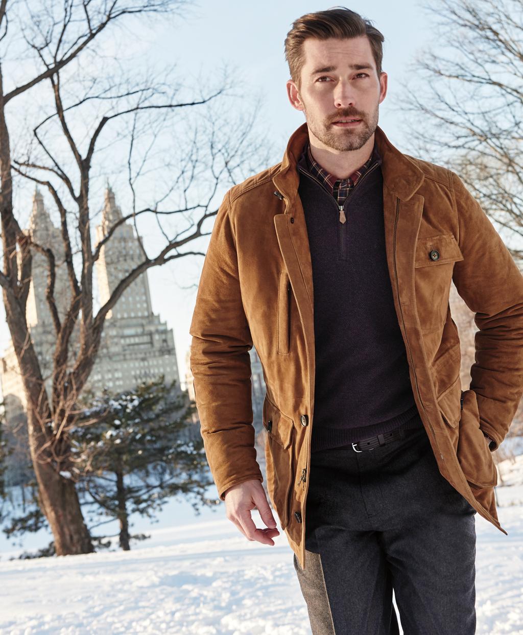 brooks brothers suede jacket