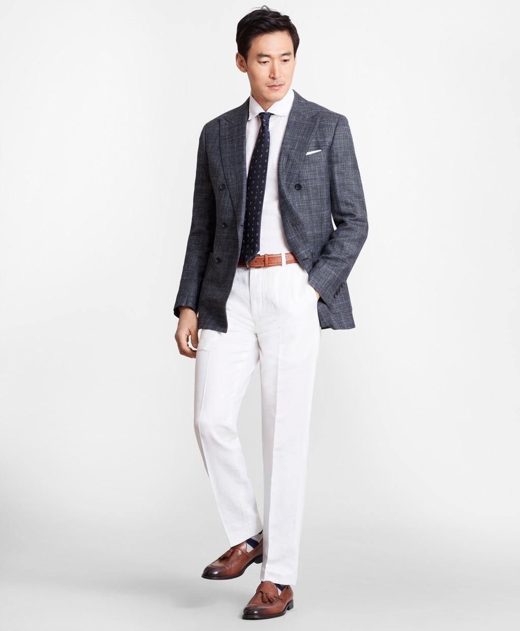 Brooks Brothers Slim Fit Wool Blend Doublebreasted Sport Coat in Navy