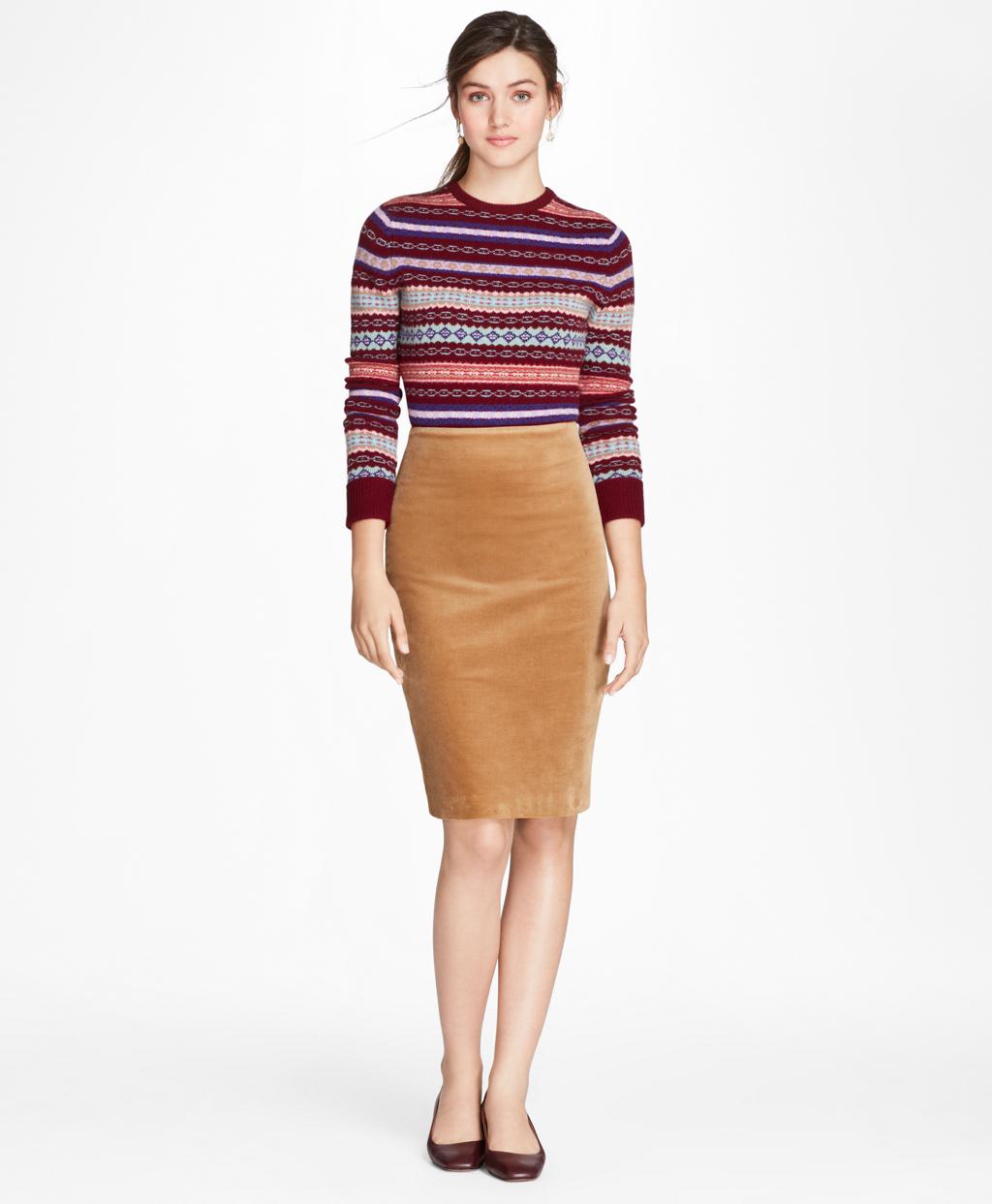 Brooks Brothers Stretch Cotton Corduroy Pencil Skirt - Lyst
