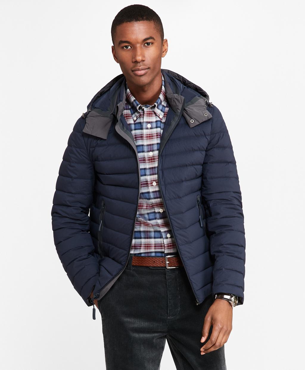 Brooks Brothers Down-fill Puffer Jacket in Navy (Blue) for Men - Save ...