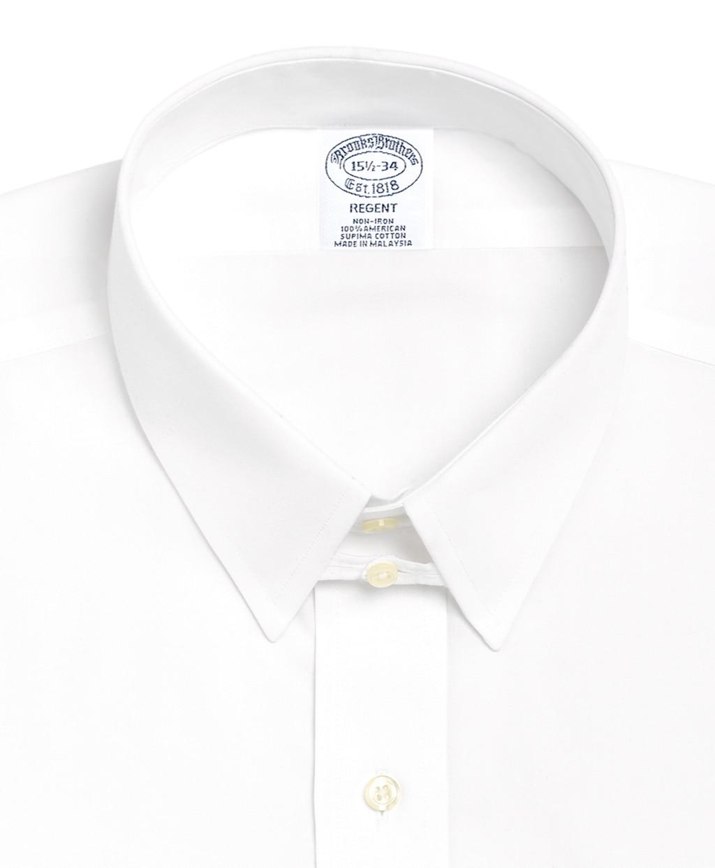Brooks Brothers NonIron Regent Fit Tab Collar Dress Shirt in White for