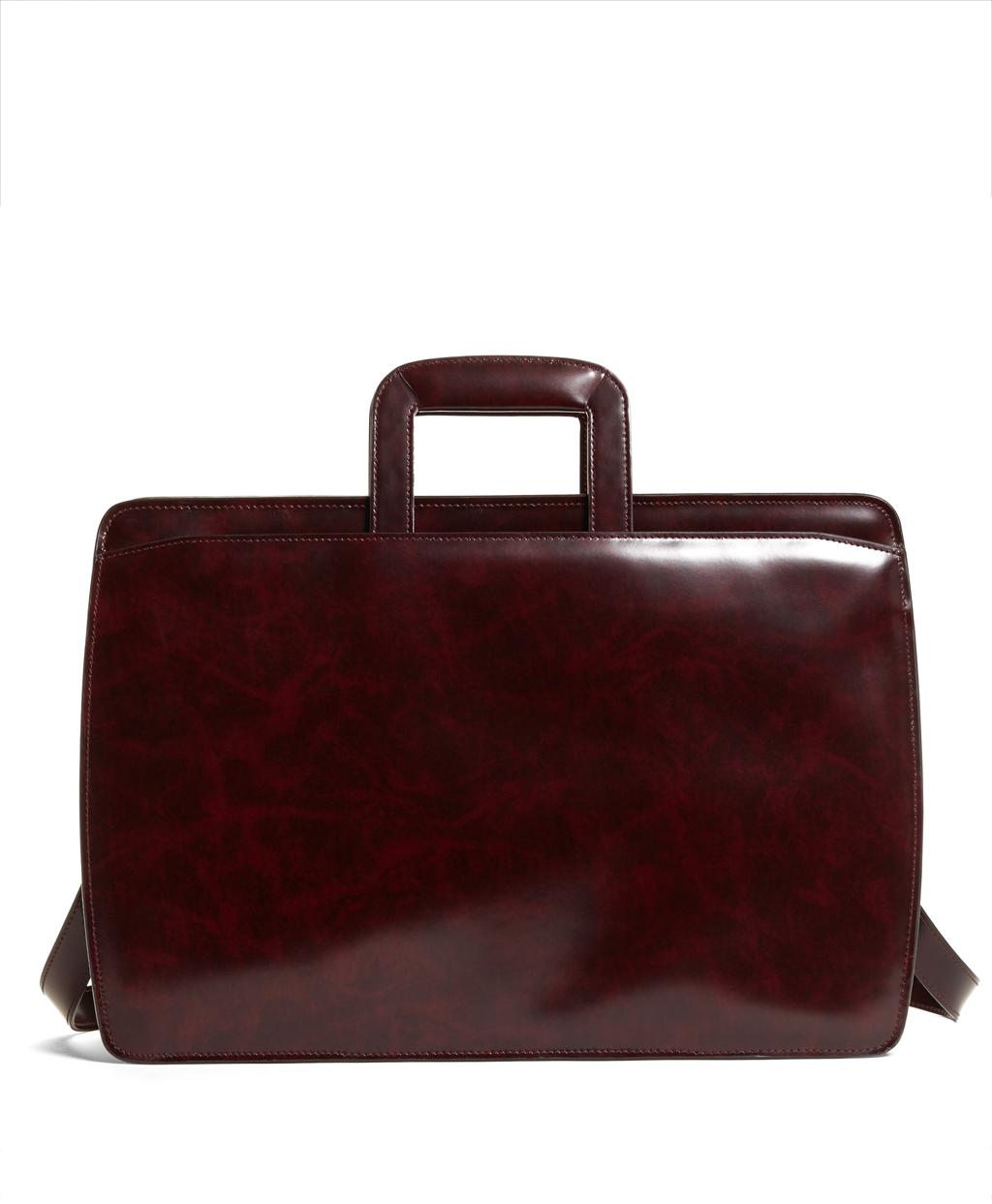 Brooks Brothers Slide Handle Leather Briefcase for Men Lyst