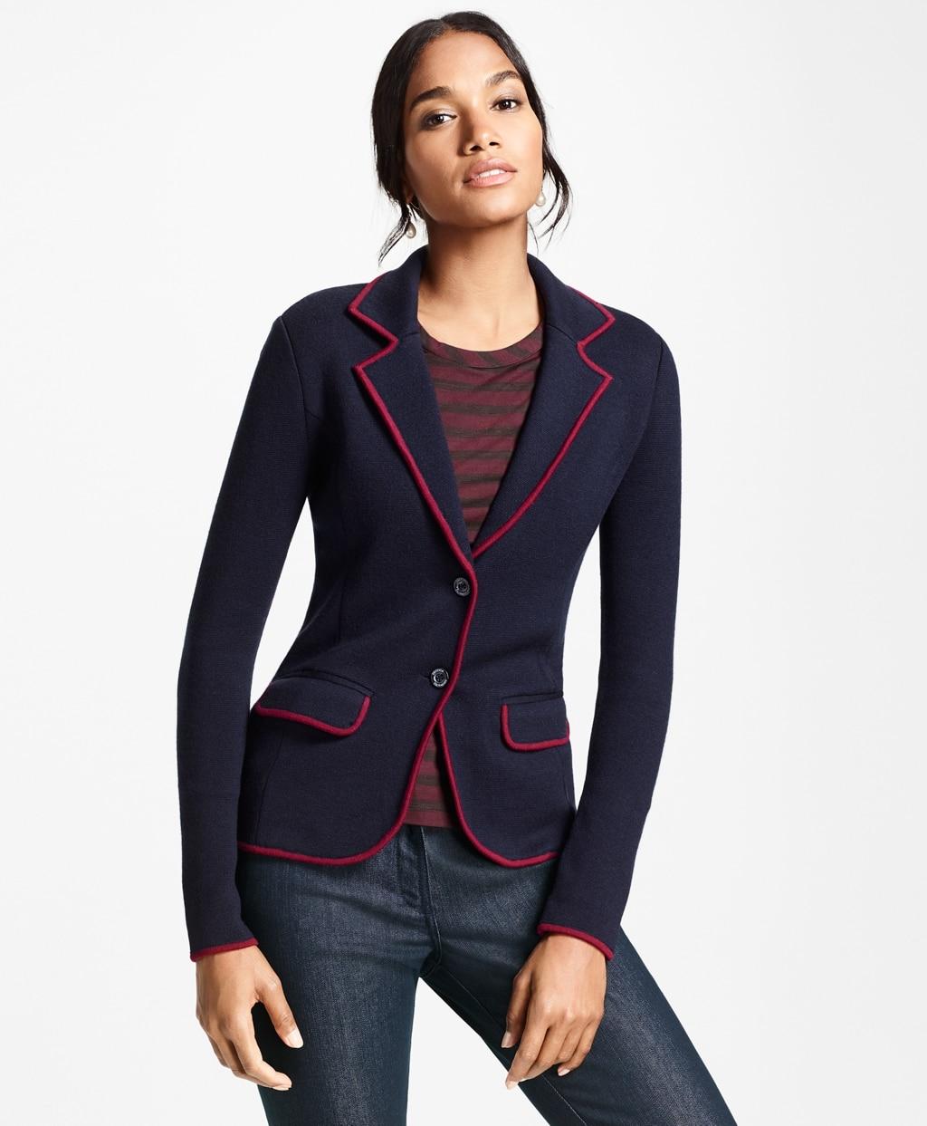 Brooks Brothers Knit Merino Wool Rowing Blazer in Navy (Blue) Lyst