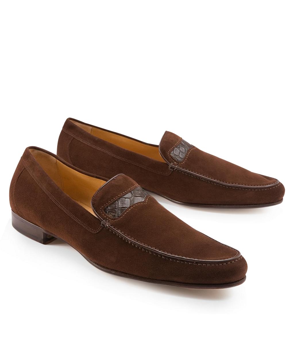 brothers loafers brothers suede loafers with alligator detail in brothers loafers brothers suede loafers with alligator detail in
