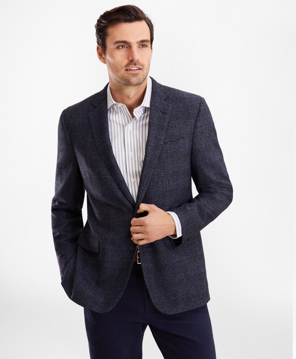 Brooks Brothers Wool Slim Fit Glen Plaid Sport Coat in Navy (Blue) for ...