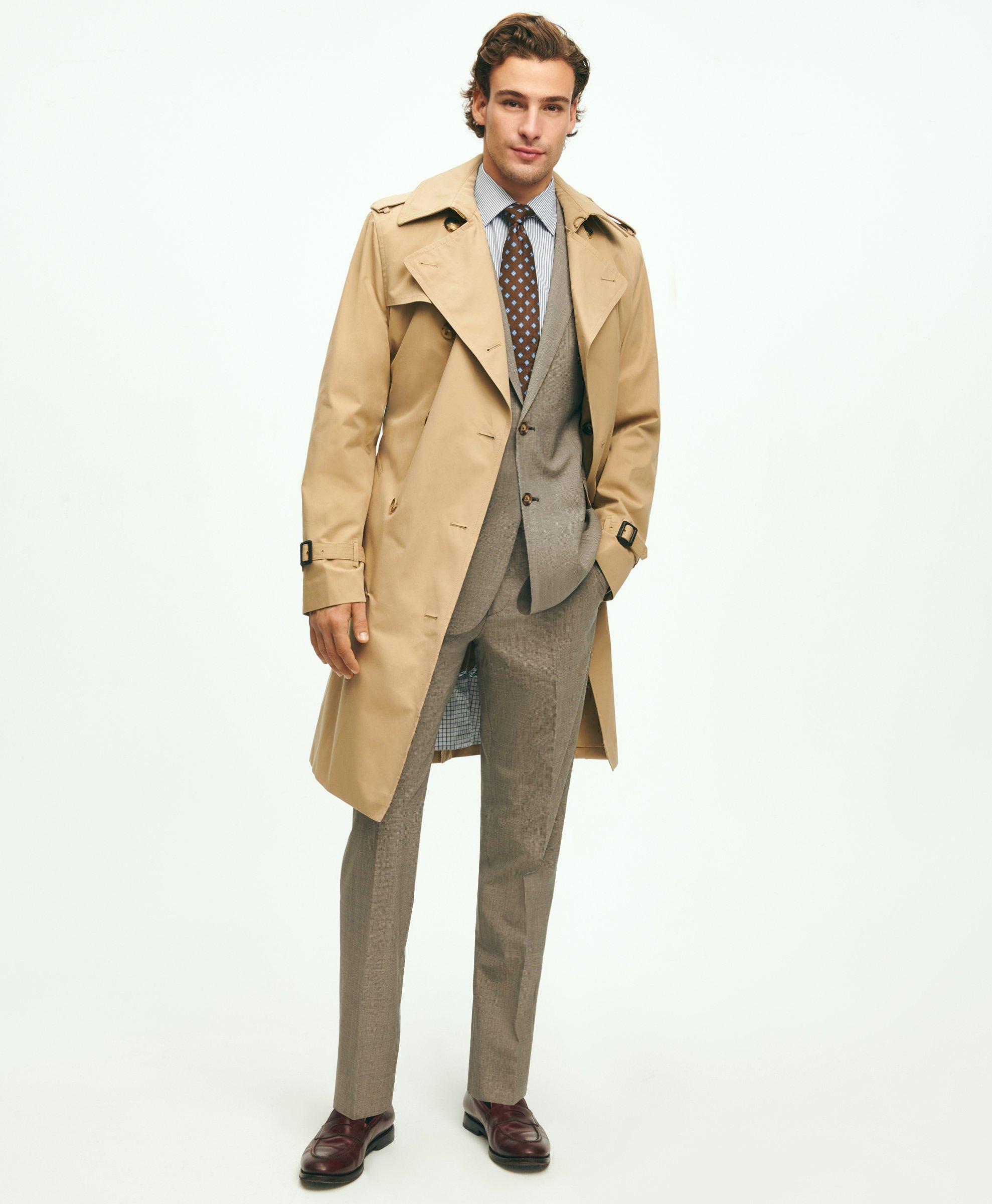 Brooks Brothers Supima Cotton Thermore Fill Trench Coat in Natural for ...