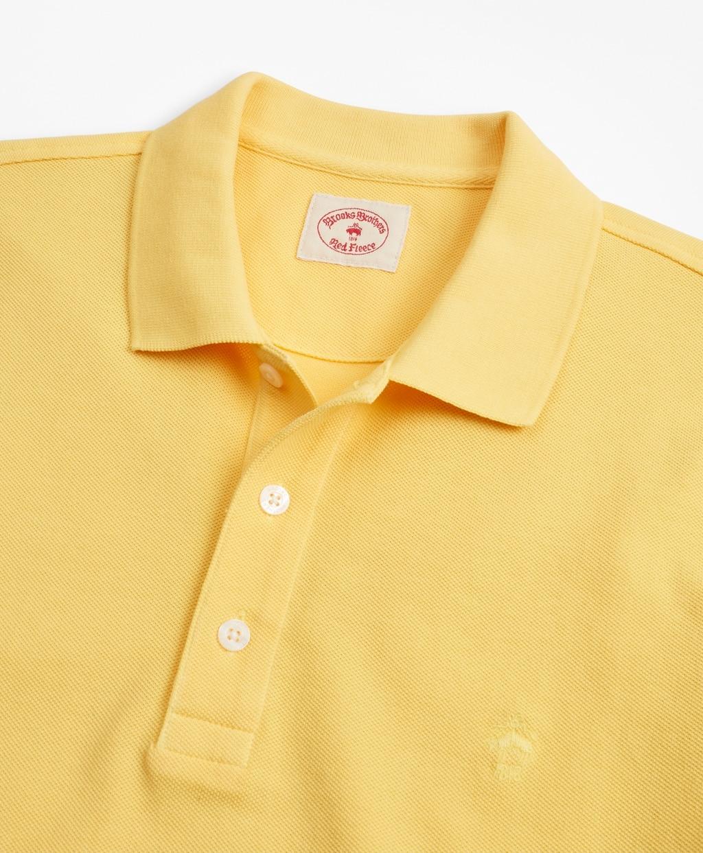 Brooks Brothers Garment-dyed Cotton Pique Polo Shirt in Light Yellow ...