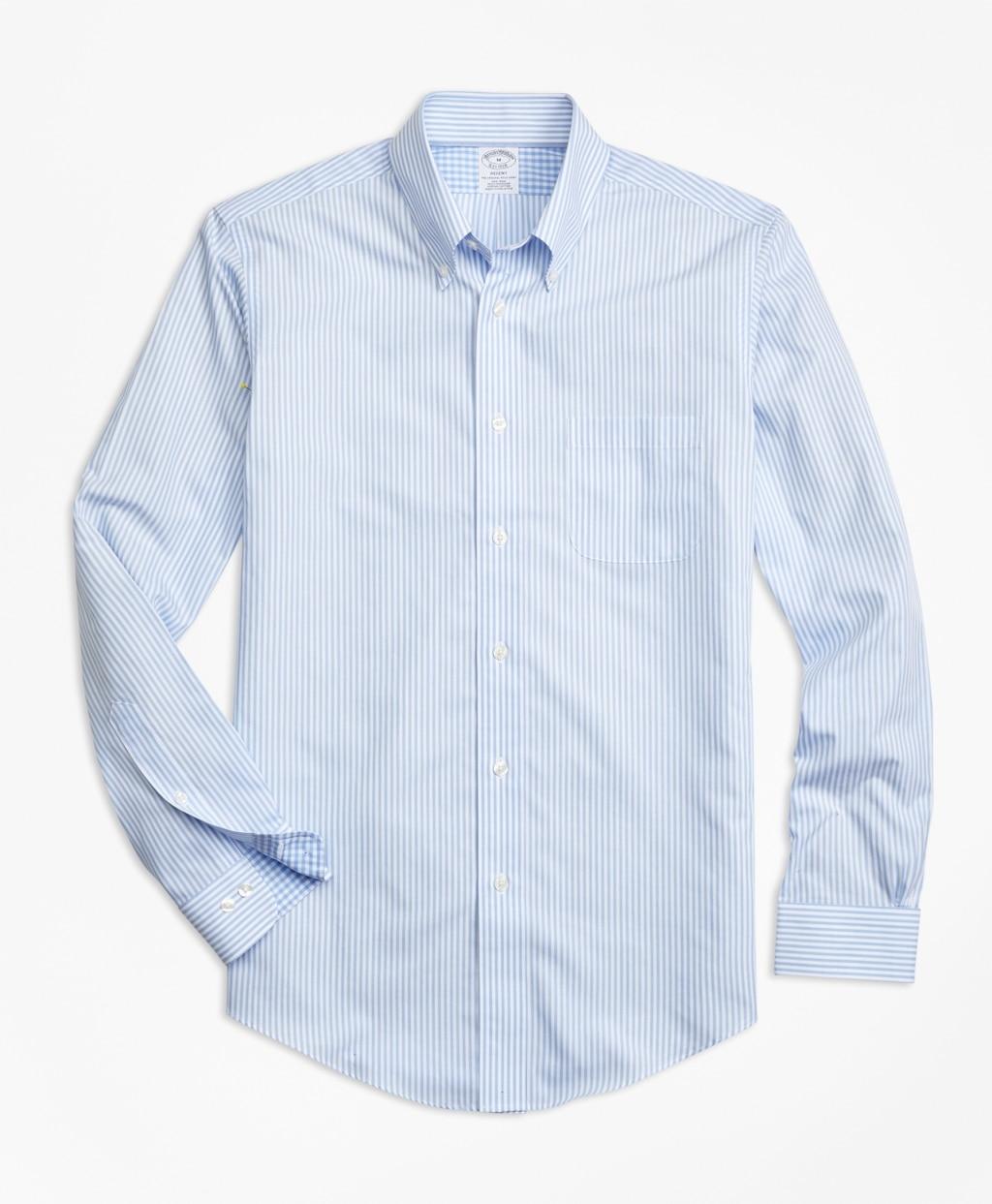 Brooks Brothers Cotton Non-iron Slim Fit Bengal Stripe Sport Shirt in Light Blue (Blue) for Men 