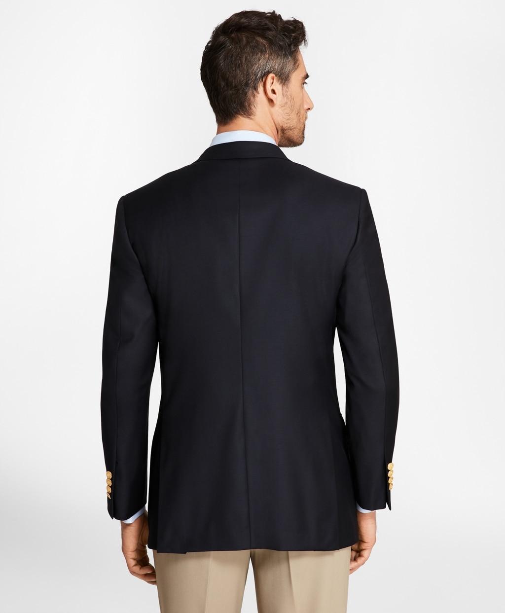 Brooks Brothers Country Club Saxxon Wool Doublebreasted Blazer in Navy
