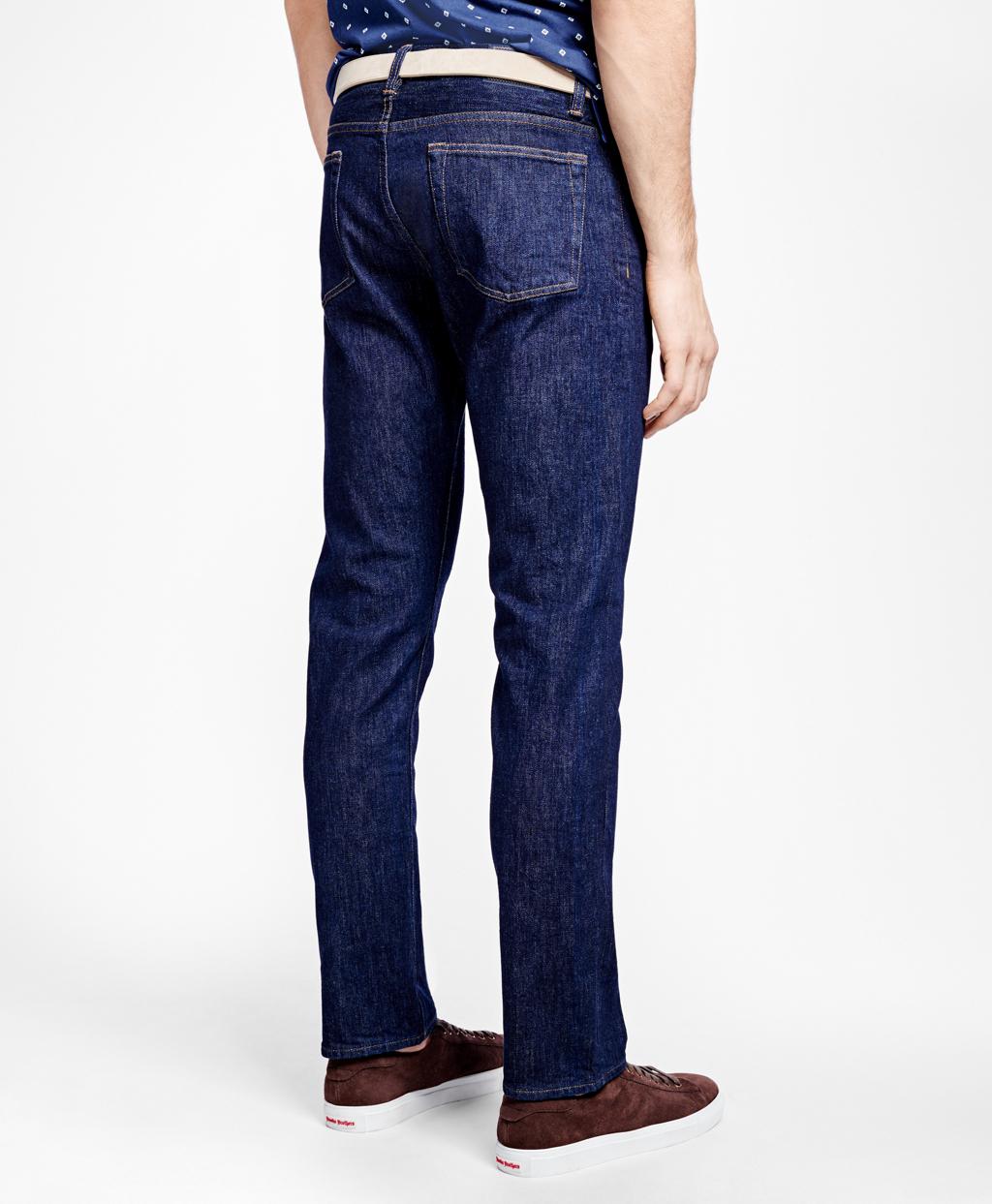 Brooks Brothers 116 Slim Stretch Jeans In Indigo Denim in Navy Wash