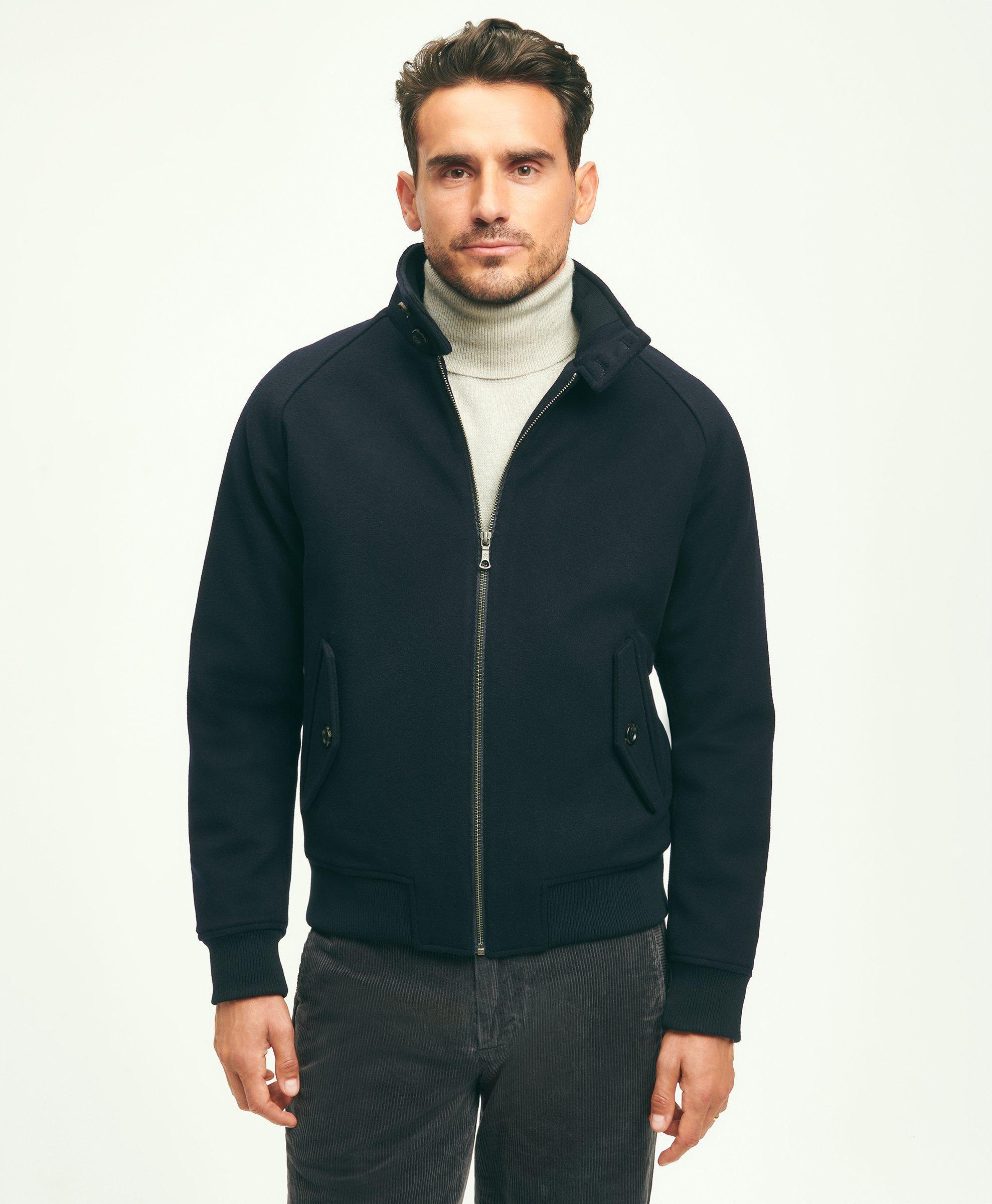 Brooks Brothers Wool Bomber Jacket in Blue for Men Lyst