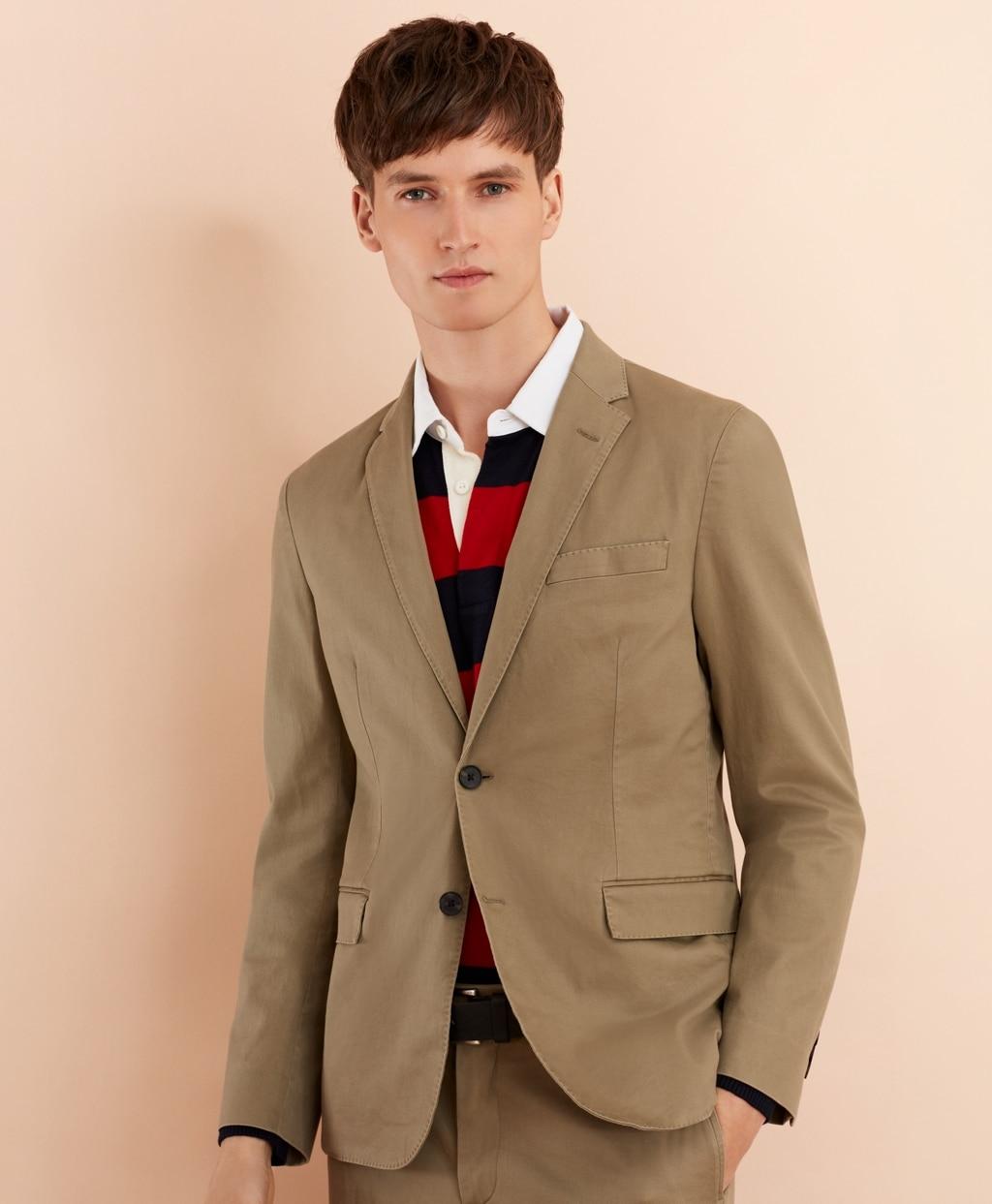 Brooks Brothers Stretch Cotton Twill Sport Coat in Khaki (Natural) for