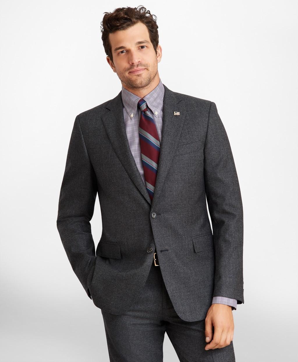 Brooks Brothers Canvas Slim Fit Two-button 1818 Suit in Charcoal (Gray ...