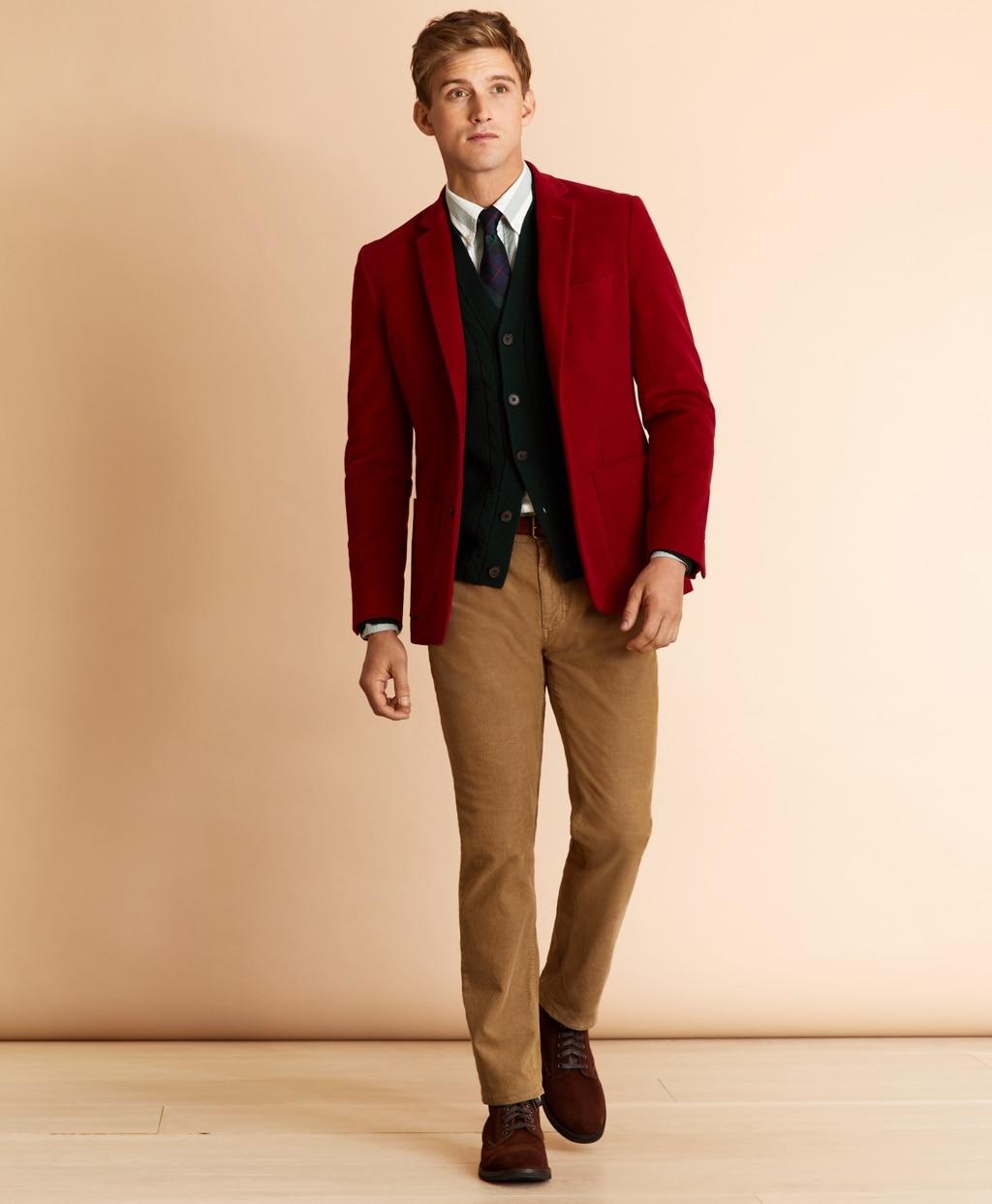 red moleskin trousers