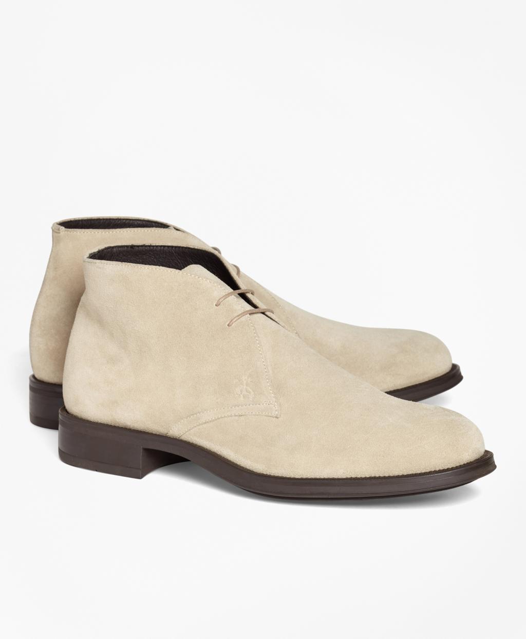 Brooks Brothers 1818 Footwear Suede Chukka Boots in Beige (Natural) for ...
