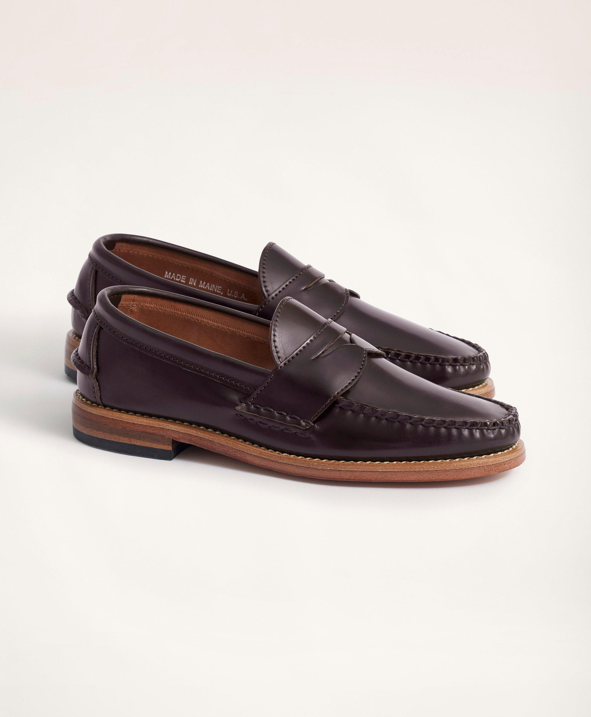 Brooks Brothers Rancourt Cordovan Pinch Penny Loafer in Brown for