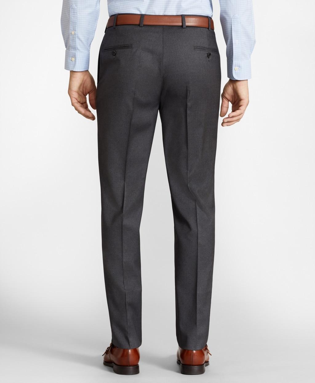 Brooks Brothers Brooksflextm Regent-fit Wool Trousers in Grey (Gray ...