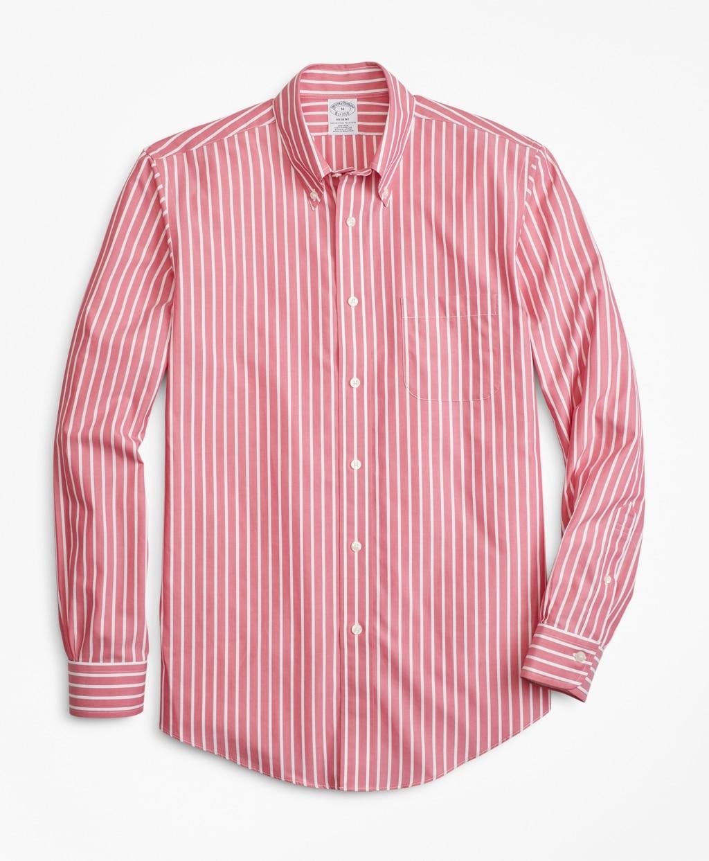 Brooks Brothers Cotton Non-iron Regent Fit Wide Stripe Sport Shirt in ...