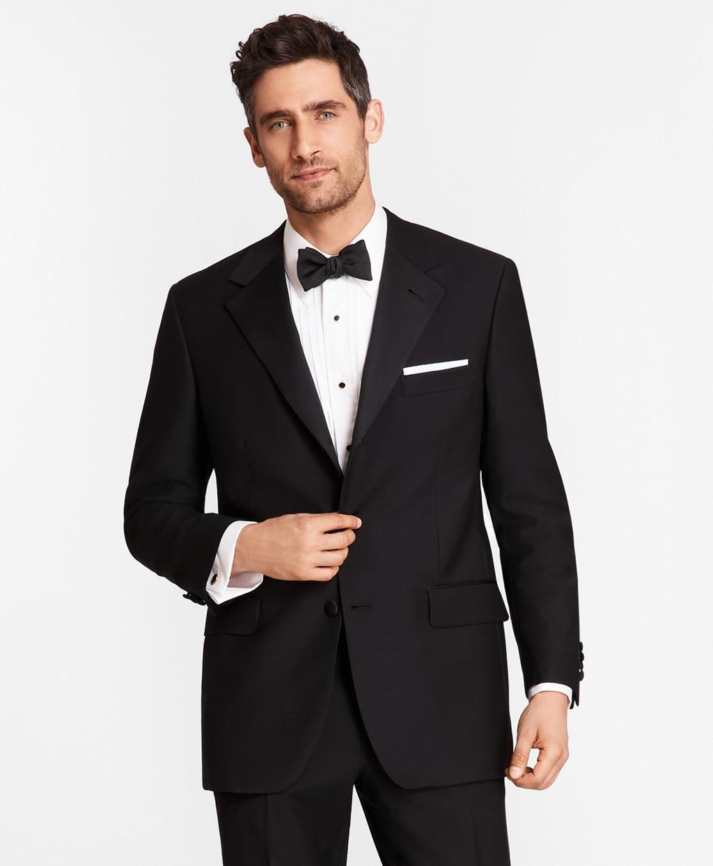 Brooks Brothers Wool Threebutton Regular Fit Tuxedo Jacket in Black
