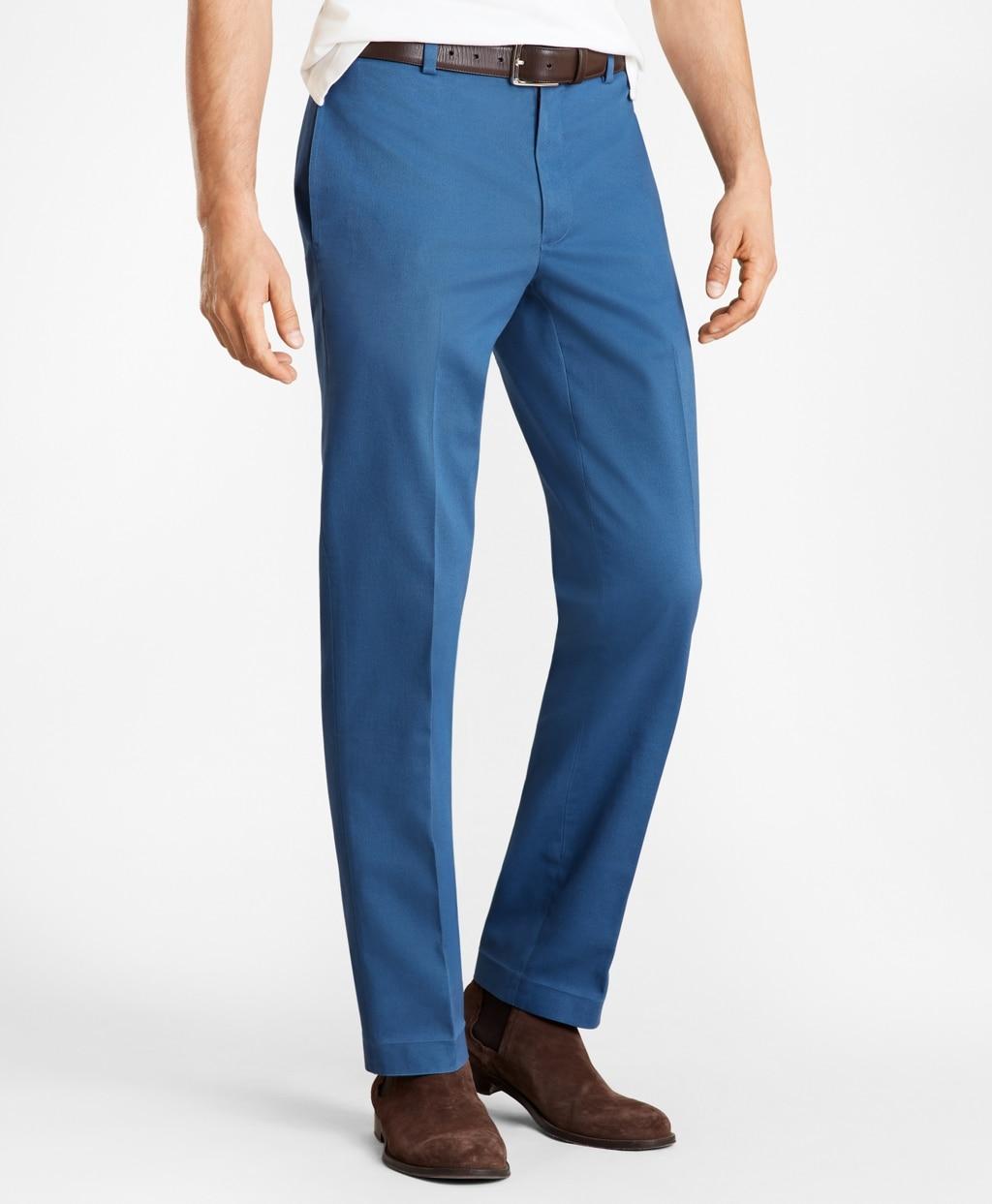 Brooks Brothers Cotton Clark Fit Stretch Advantage Chino Pants in Blue ...