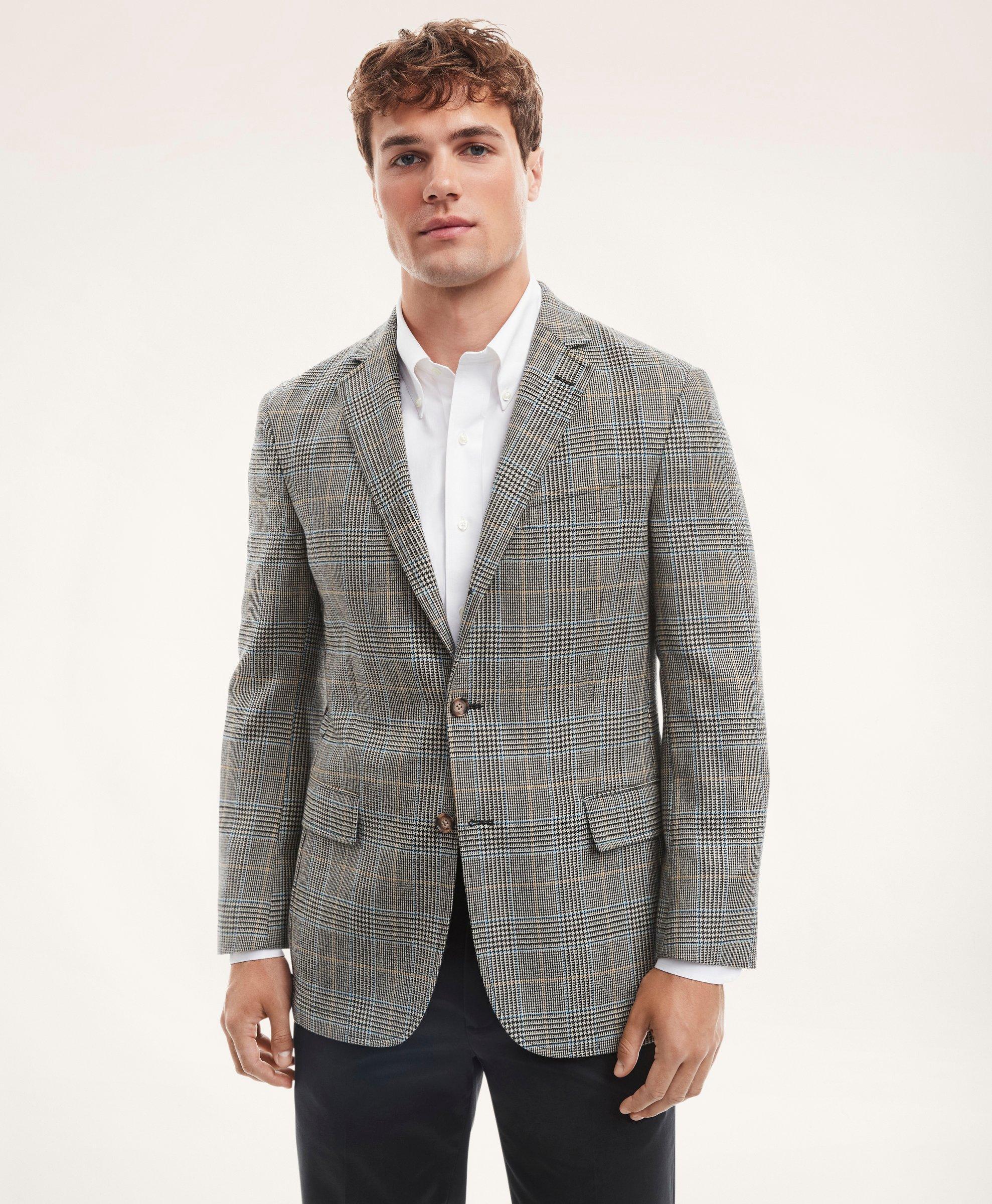 Brooks Brothers Madison Relaxedfit Lambswool Multiplaid Sport Coat in Beige (Gray) for Men Lyst