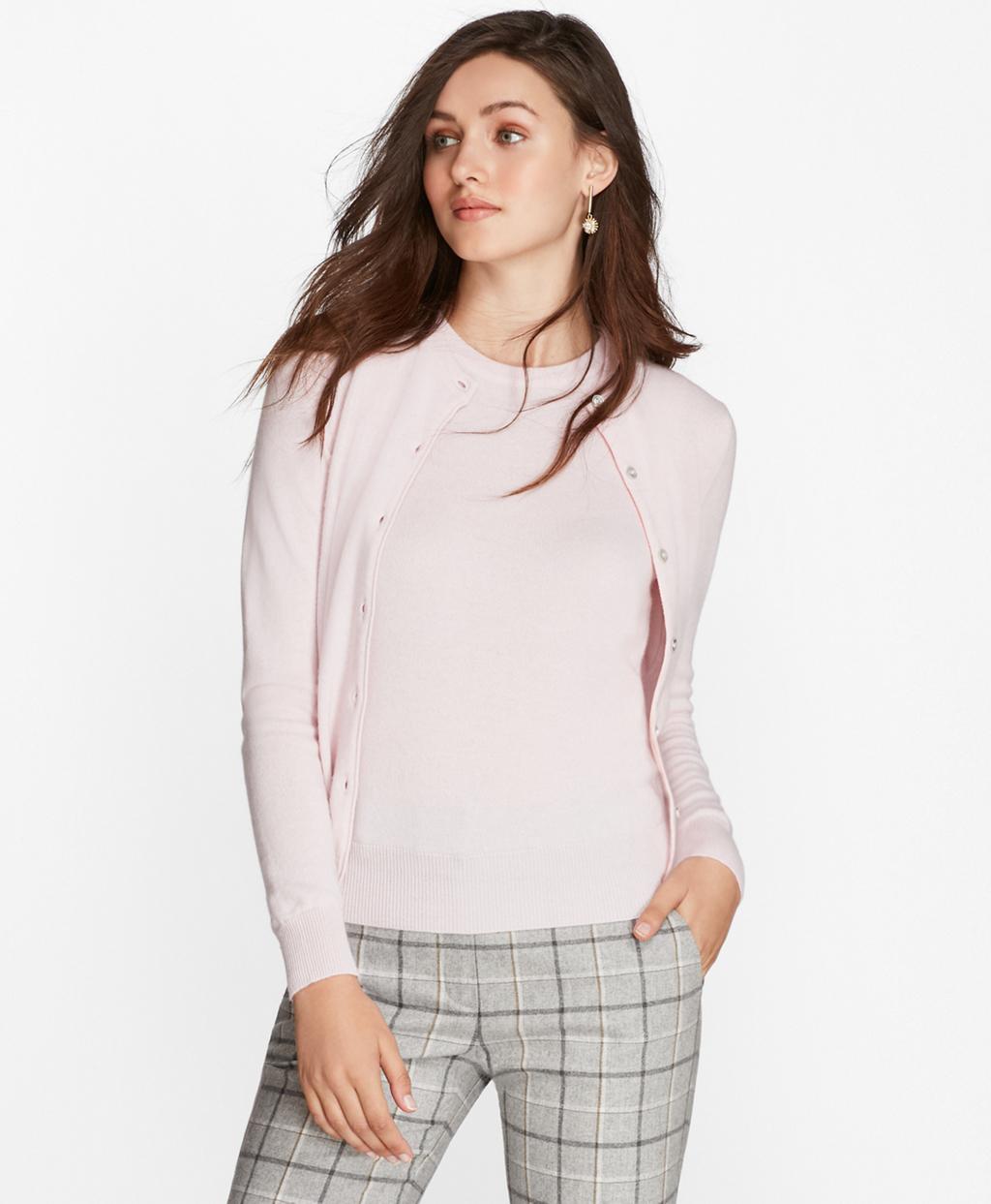 Brooks Brothers Cashmere Cardigan in Light Pink (Pink) - Lyst
