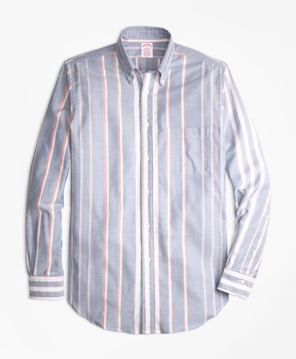 Lyst Brooks Brothers Regent Fit Oxford Bold Stripe Sport Shirt in