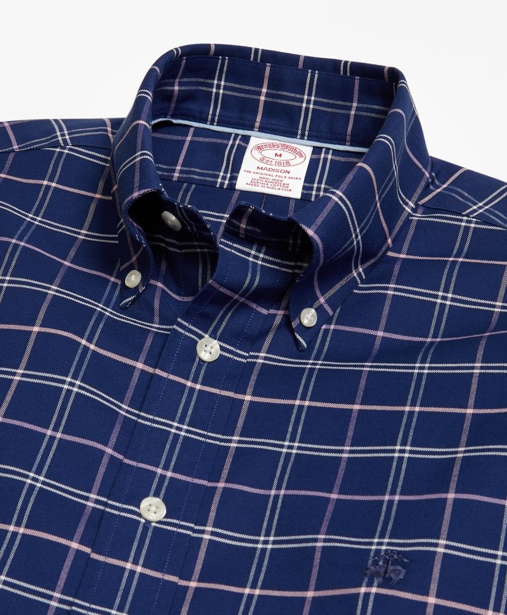 Brooks Brothers Cotton Non-iron Regular Fit Windowpane Sport Shirt in ...