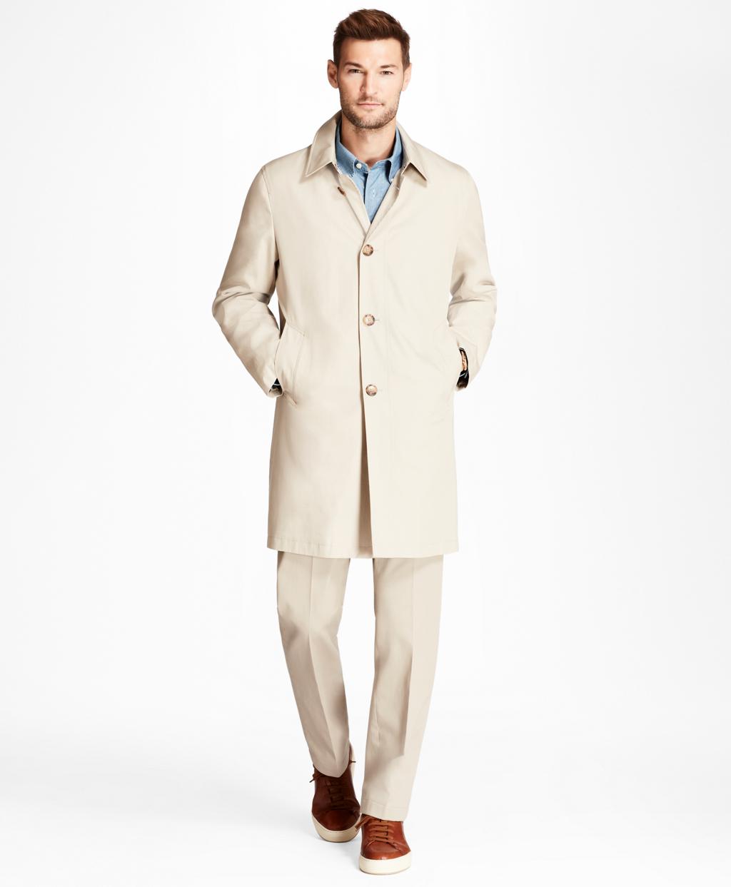 Brooks Brothers Cotton Newbury Trench Coat in Khaki (Natural) for Men Lyst