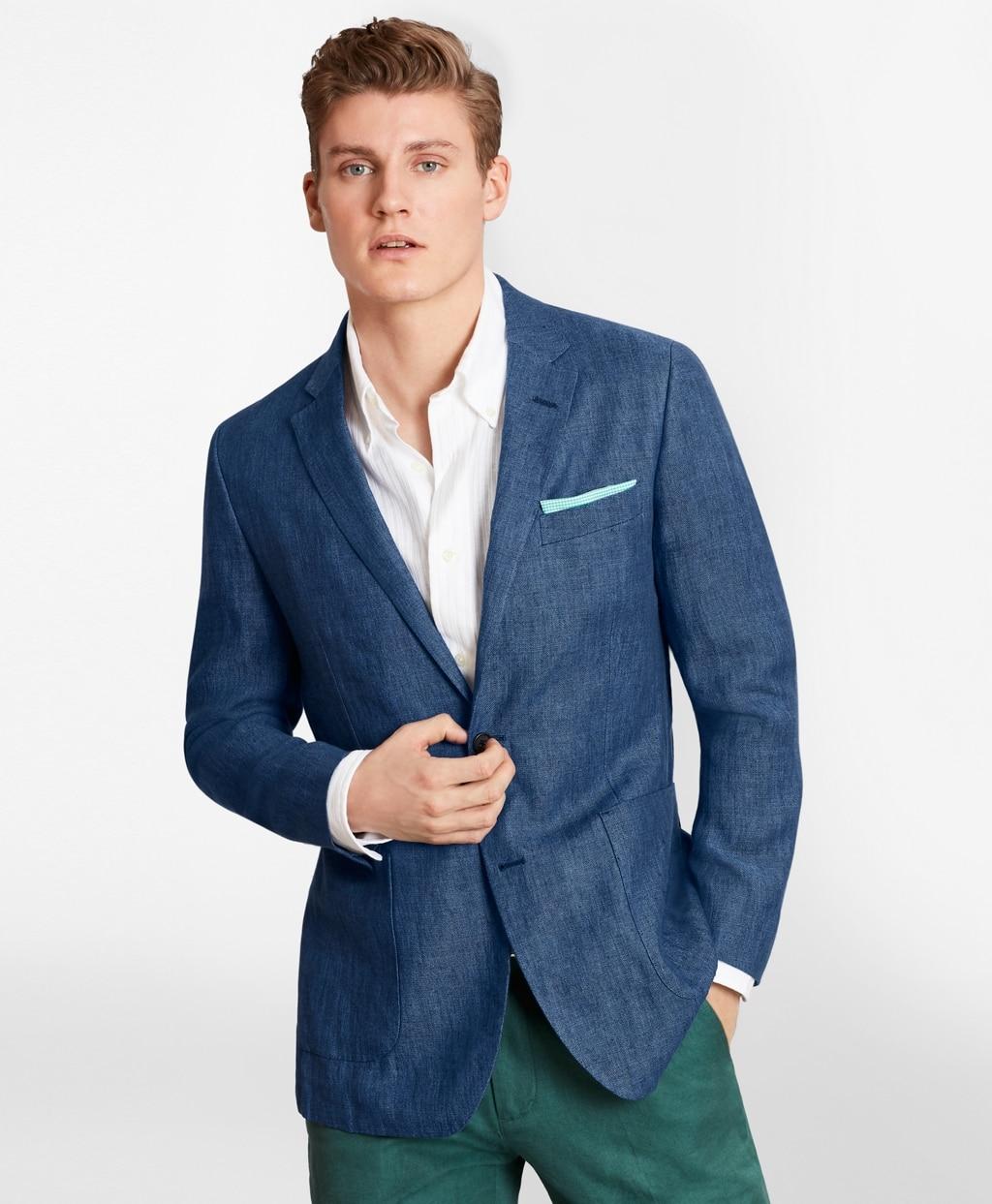 Brooks Brothers Extra Slim Fit Linen Patch Pocket Sport Coat in Bright