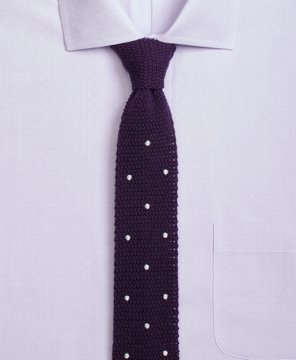 Lyst Brooks Brothers Dot Knit Tie in Purple for Men