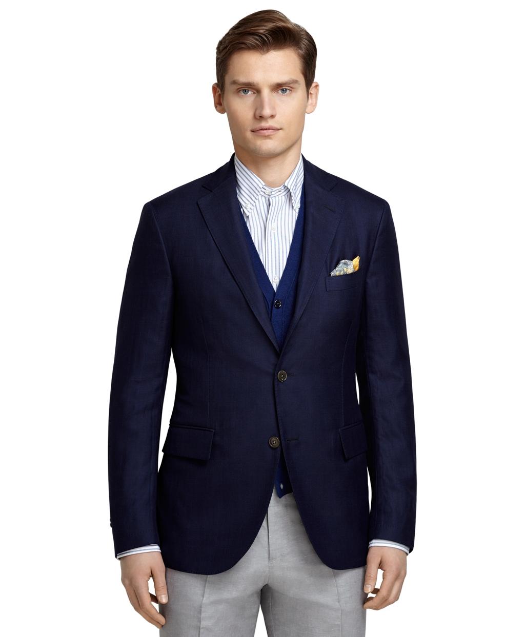 Brooks Brothers Three-button Navy Sport Coat in Blue for Men - Lyst