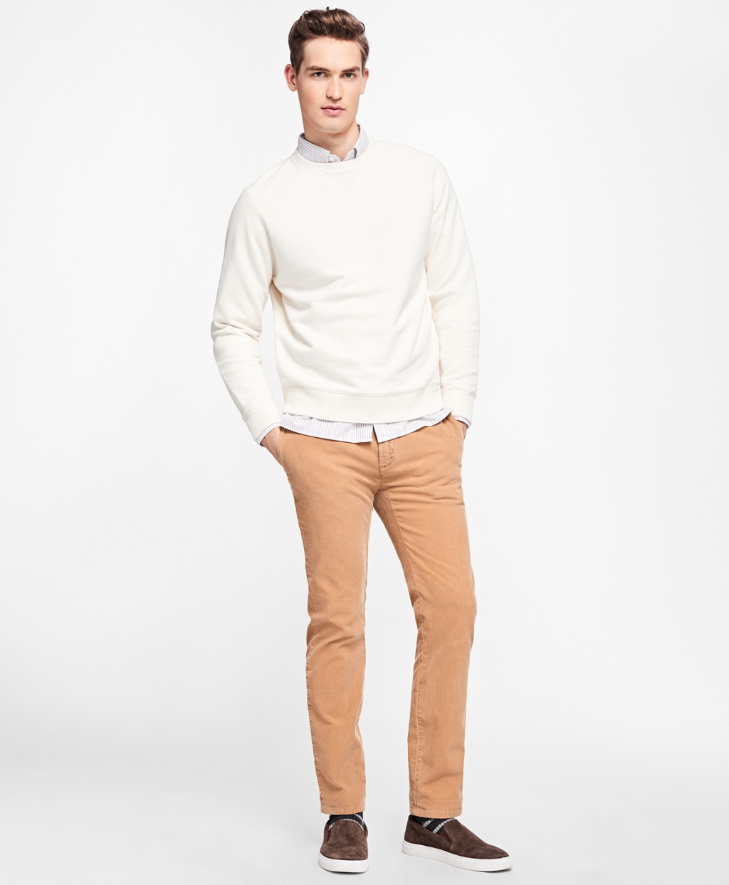 Brooks brothers Slimfit Stretch Corduroy Chinos for Men Lyst