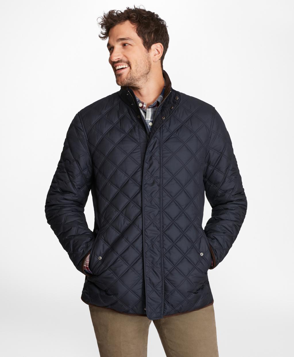 Brooks Brothers Synthetic Quilted Walking Coat in Navy (Blue) for Men