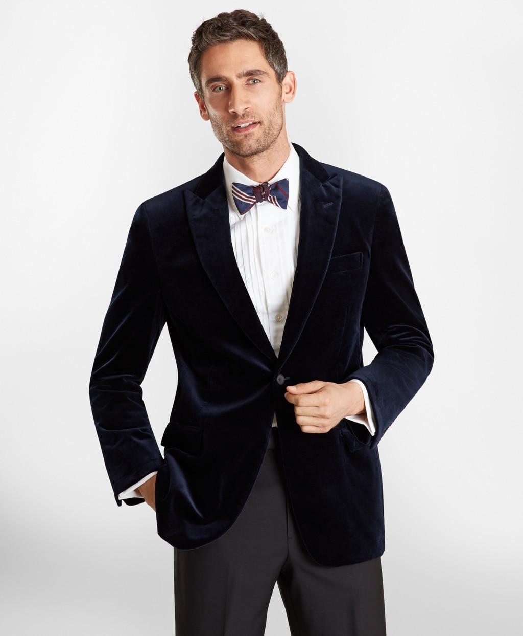 Brooks Brothers Regular Fit Velvet Tuxedo Jacket in Navy (Blue) for Men
