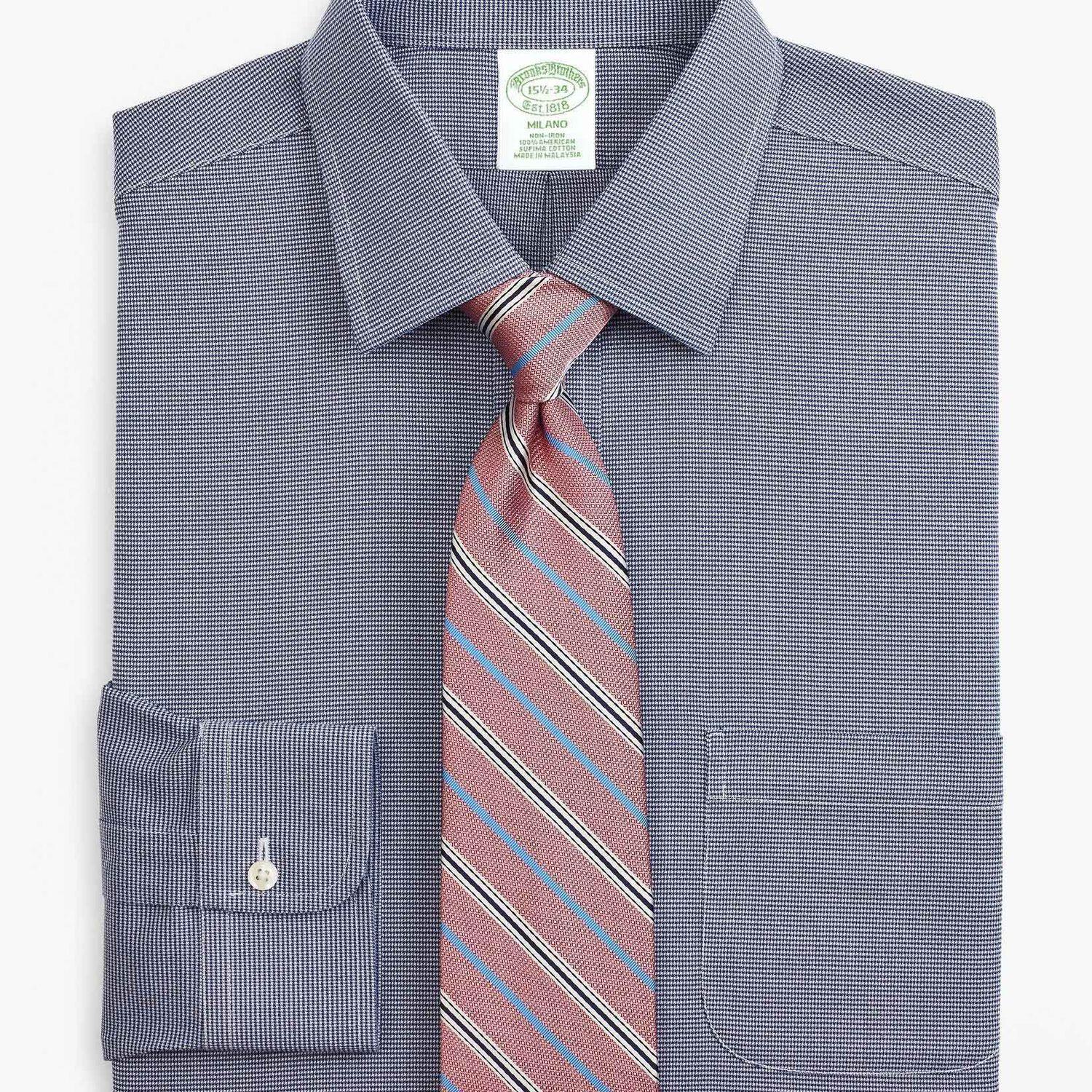Camisa de vestir corte slim Milano non-iron de dobby con cuello Ainsley Brooks  Brothers de hombre de color Azul | Lyst