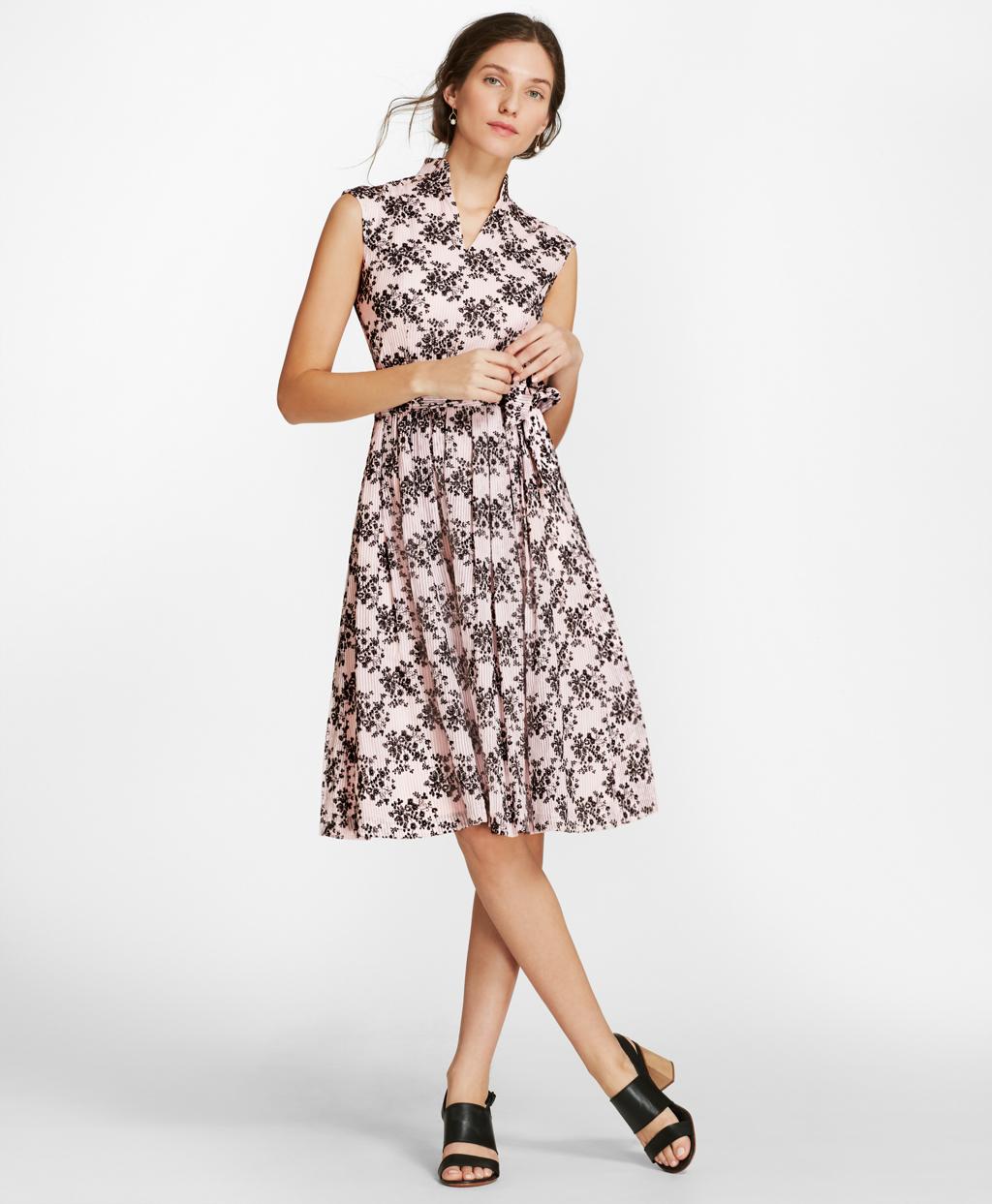 brooks brothers floral jacquard dress
