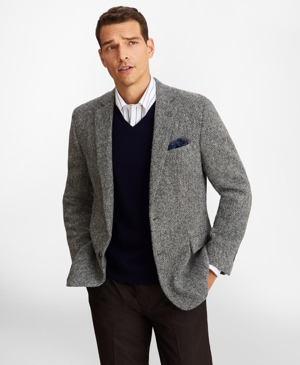 Brooks Brothers Slim Fit Harris Tweed Sport Coat in Light Grey (Gray
