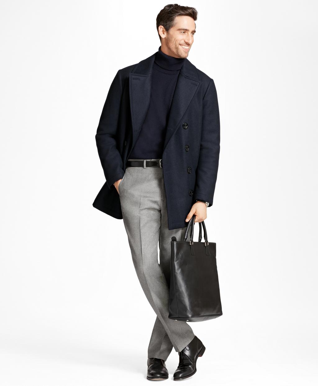 brooks brothers mens peacoat