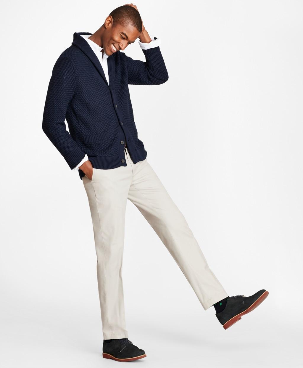 Brooks Brothers Cotton Extra Slim Fit Multi-check Stretch Advantage Chinos in Khaki (Natural